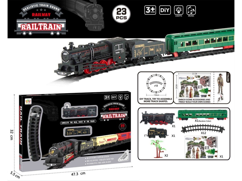 Electric Light And Music Track Train (Electricity Not Included)