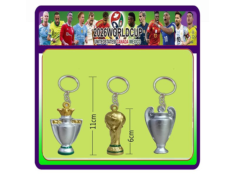 Three Sets Of 2026 World Cup Trophies (With Keychains) In A Single Plastic Bag
