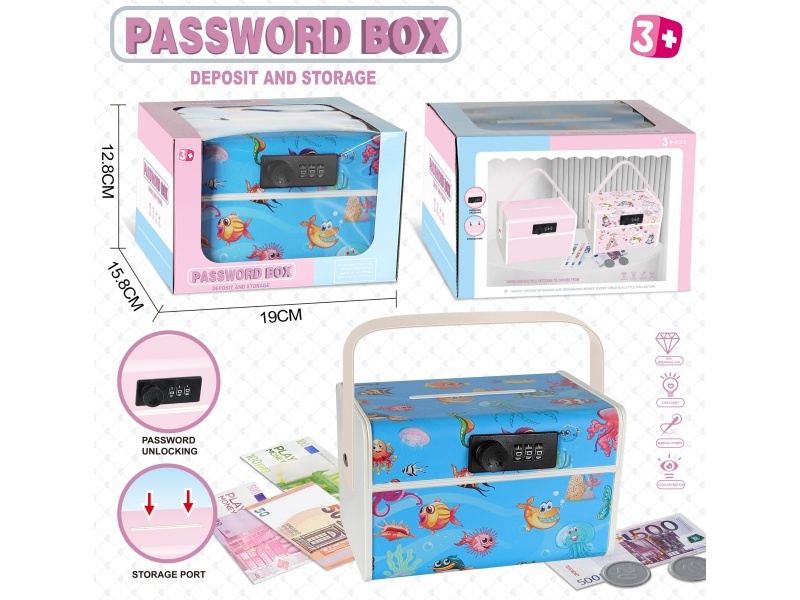 Ocean World Leather Hand-Held Piggy Bank