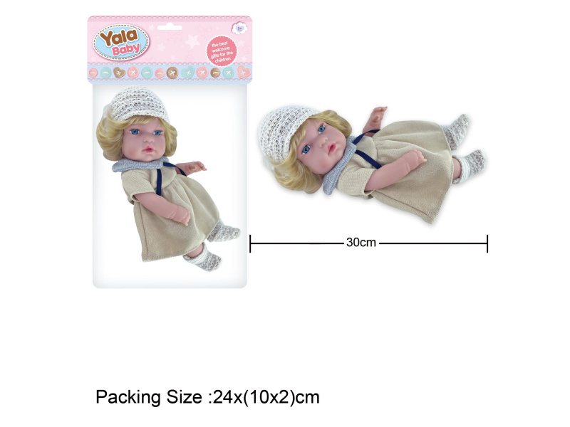 12-Inch Full Vinyl Baby Doll For Newborns