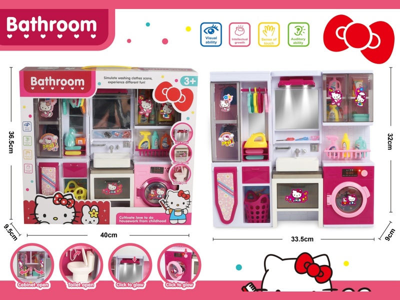 Play House In The Pink Bathroom