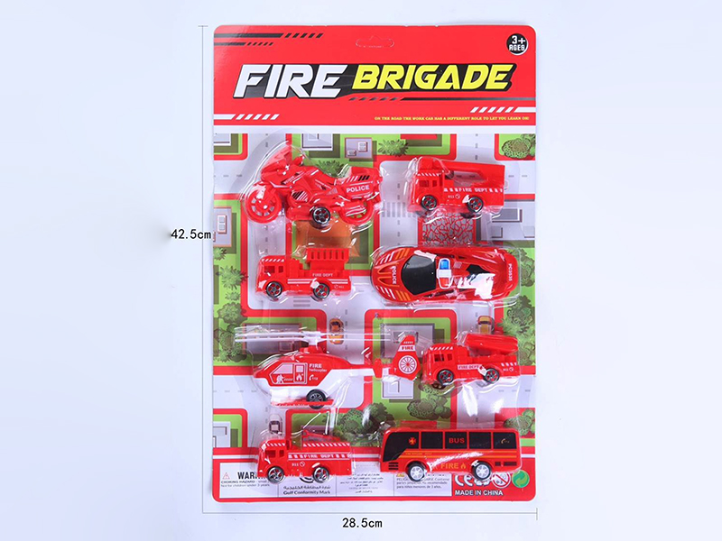 Pull Back Fire Engine Set