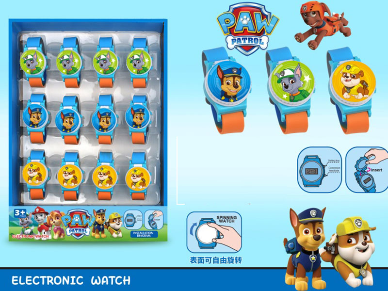 Paw Patrol Children'S Electronic Watch 12 Pieces (Flip Cover)