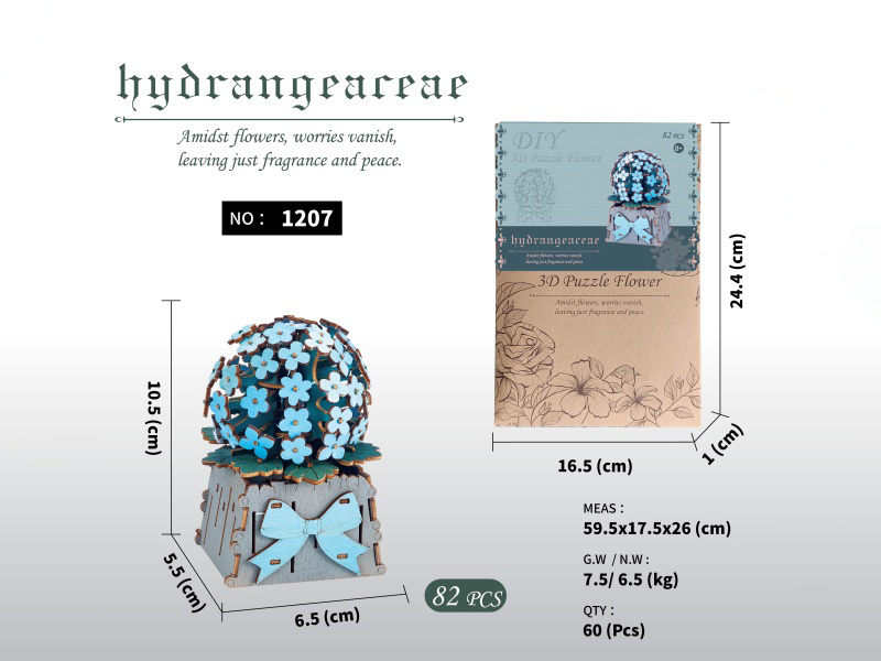 Diy 3D Wooden/Wooden Flowers/Assembled Flowers/Wooden Model Assembled Flowers/Embroidered Balls