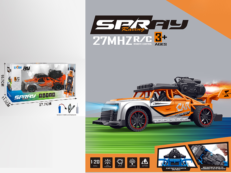 5 Channel Remote Control Car(With Lights And Music/Spray)Included  Batteries