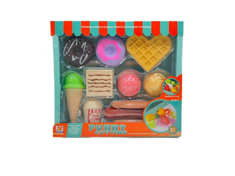 Simulated Wooden Frame Dessert Play House Set Of 10 Pcs.