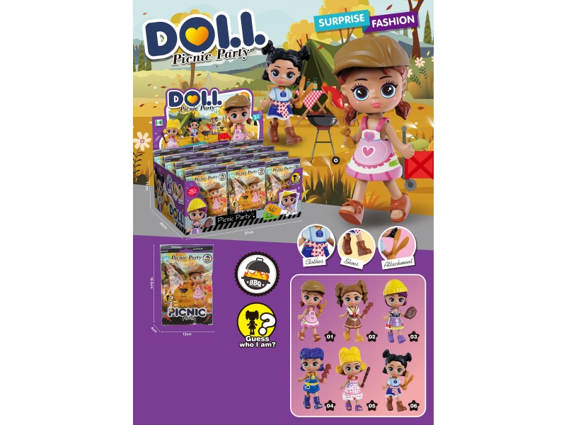 Blind Bag Costume Dolls (12 Pieces Per Box)