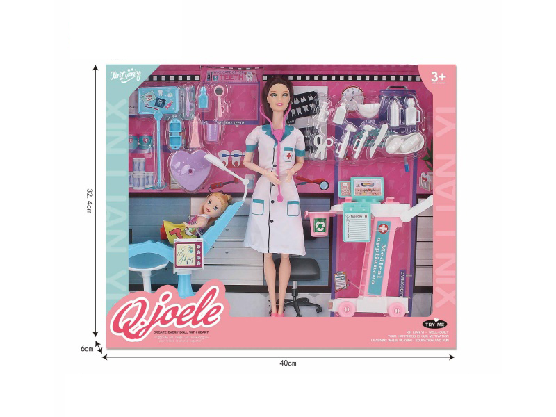Jole 11.5-Inch Joint Doll Dental Care Cart Set