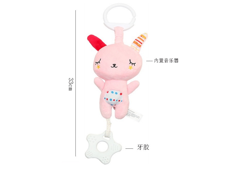 Musical Rabbit Baby Soothing Teething Plush Pendant
