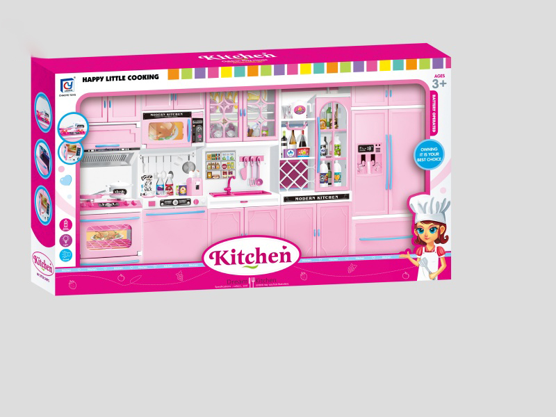Pink Solid Color Kitchen And Kitchenware Set