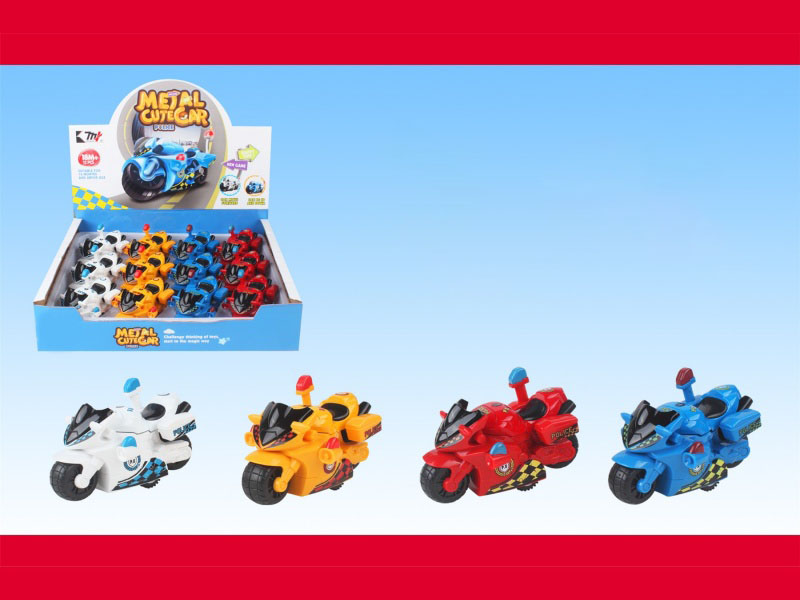 Inertial Police Car Motorcycle (12Pcs)