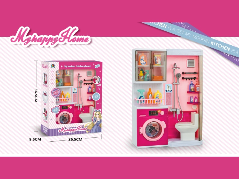 Play House In The Pink Bathroom