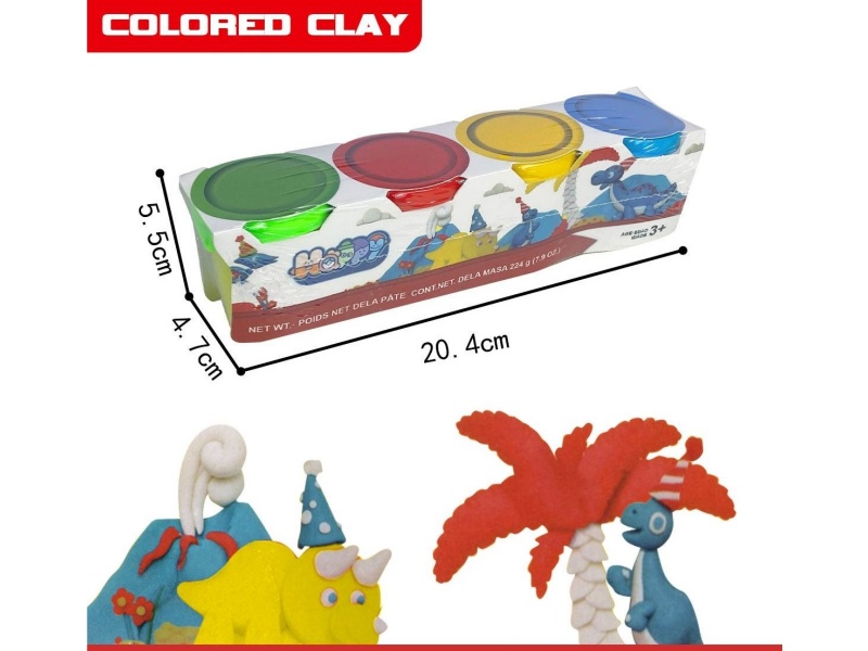 Four Bottles Of 2-Ampere Colored Clay