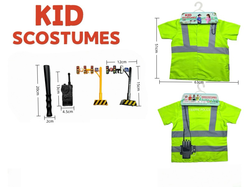 Diy Clothing Role-Playing Traffic Police Uniform + 4-Piece Set (Thickened Style)