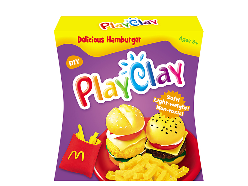 6 Colors Clay DIY Hamburger Set