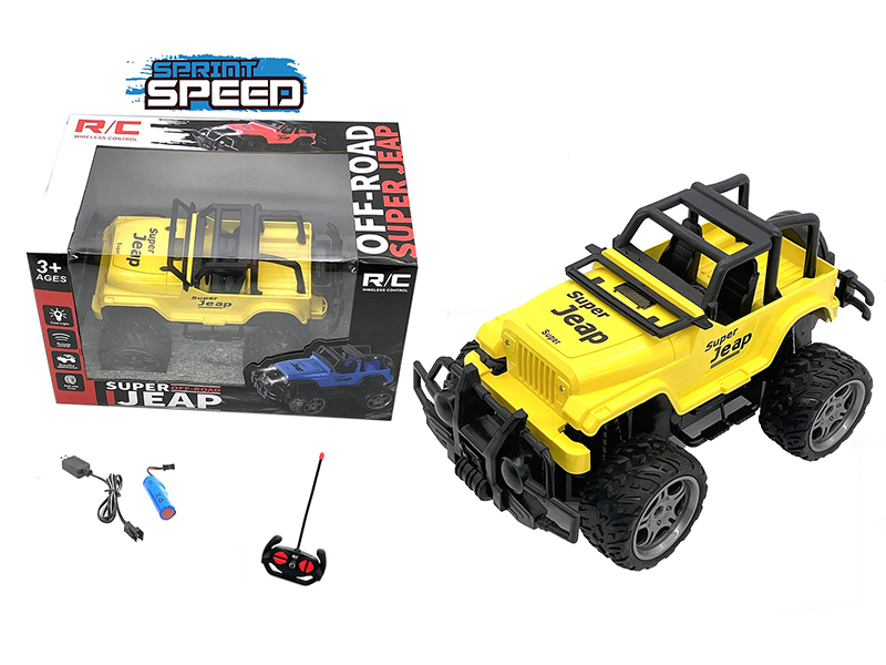 1:18 4-Channel Remote Control Wrangler Jeep Off-Road Vehicle With Headlight