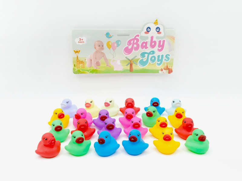 24 Vinyl Mini Ducks Mixed With Bb Whistle