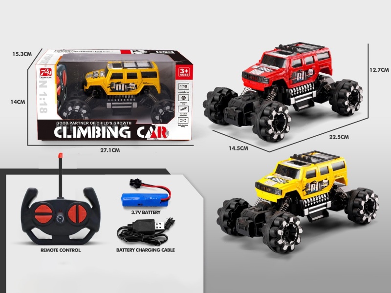 1:18 Graffiti Remote Control Climbing Car