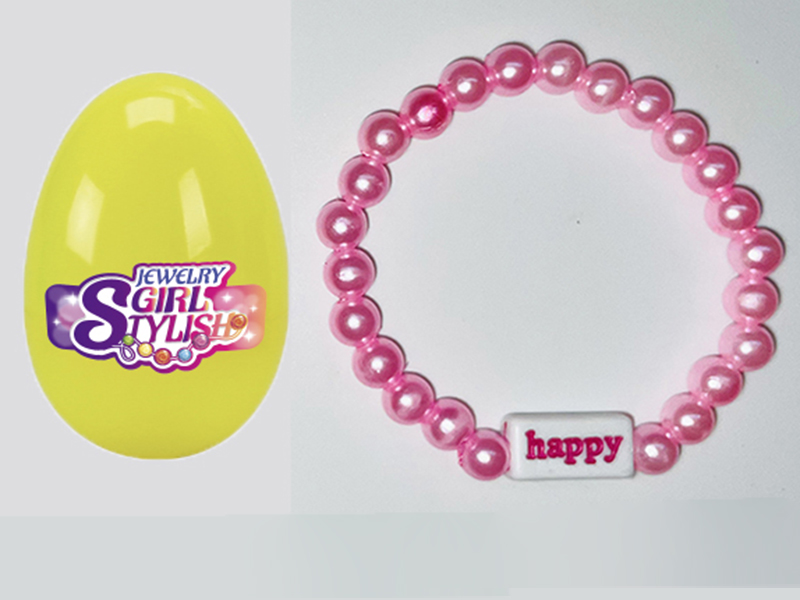 Eggshell + Beaded Bracelet