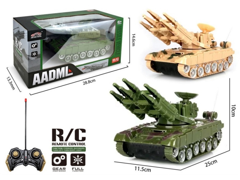 4-Channel  Remote Control Anti-Aircraft Missile Vehicle