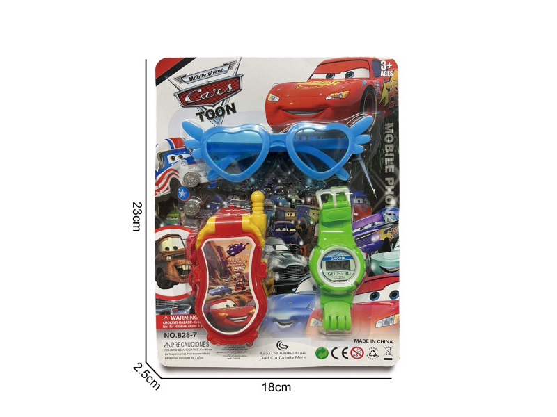 Car Story Flip Phone * With 2 Ag13* Electronic Watch Bag, 1 Lr41 * Glasses.