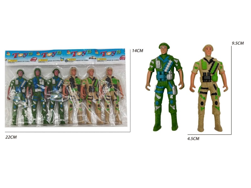 6 Soldiers (Yellow/Green)