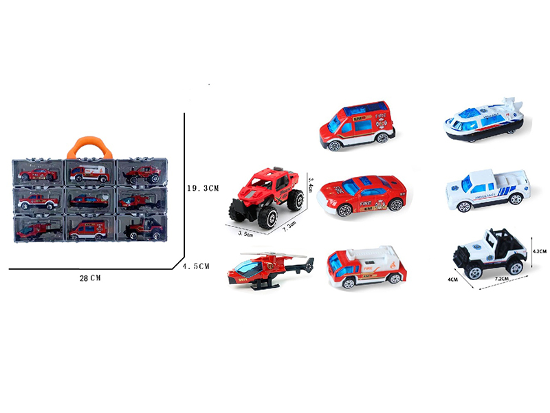 Slide Alloy Car Storage Box Set