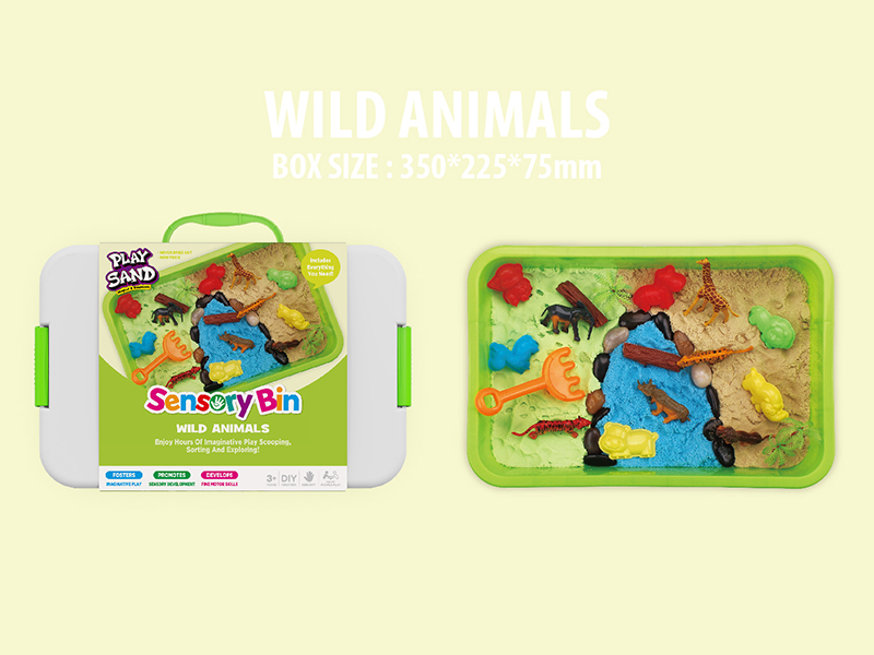 Play Sand Sensory Box Wildlife Set
