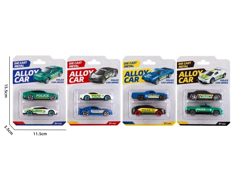 1:64 Sliding Alloy Police Car (4 Models Mixed)