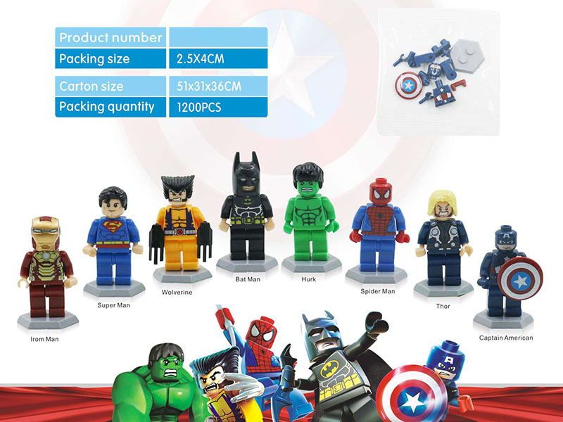 Superman Characters Small Particle Building Blocks Doll