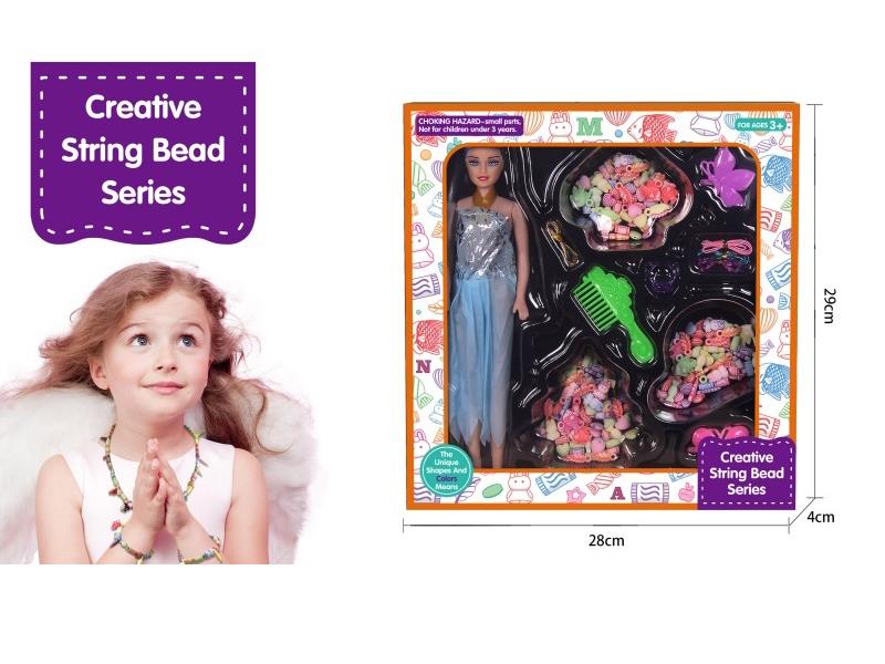 Barbie, Mushroom, Snail, Christmas Tree Beaded Set
