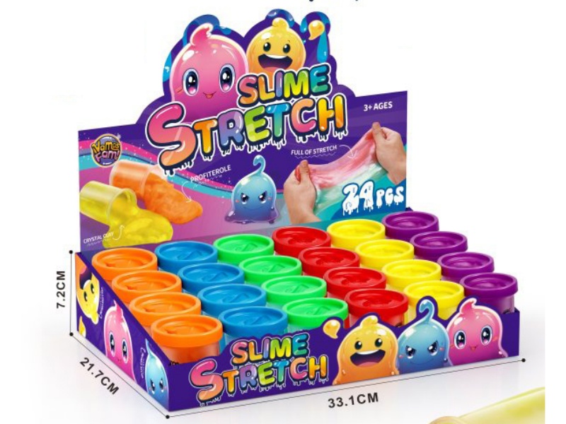 Two Ann Long Cup 6-Color Crystal Clay, 24Pcs/ Box