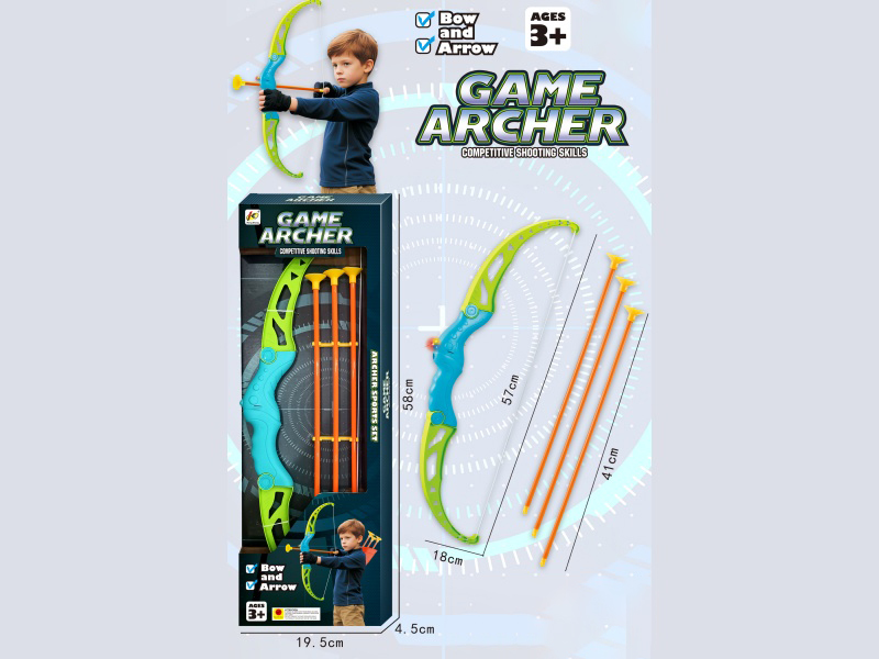 57Cm Flashing Light Bow With Arrow (Including 2 Ag13 Batteries)