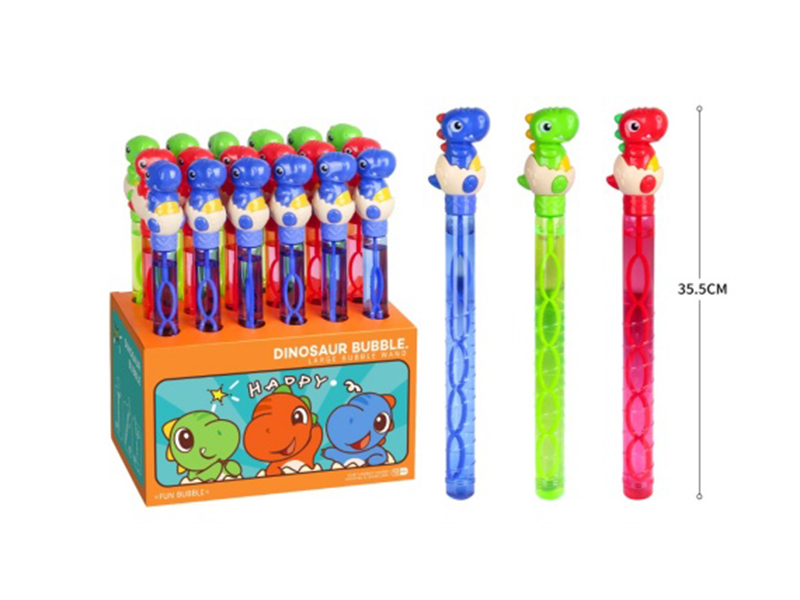 Eggshell Tyrannosaurus Cartoon Bubble Sticks: 18 Pieces Per Box, 120Ml