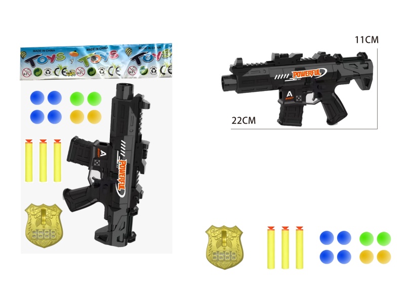 M4 Soft Bullet/ Table Tennis Gun With Police Emblem