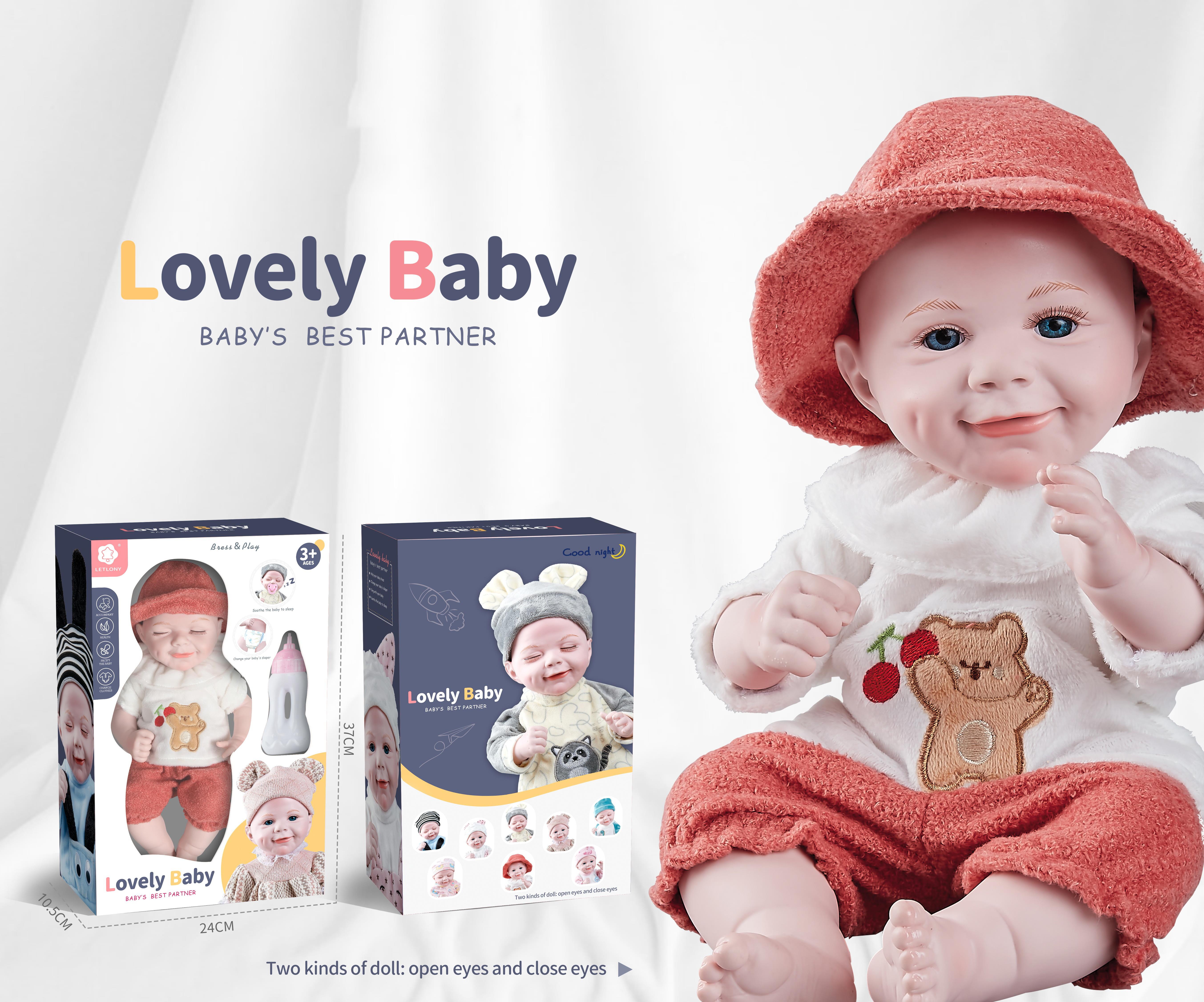 Bionic Newborn Doll - Lulu In Two Forms With Open Eyes And Closed Eyes Mixed Together