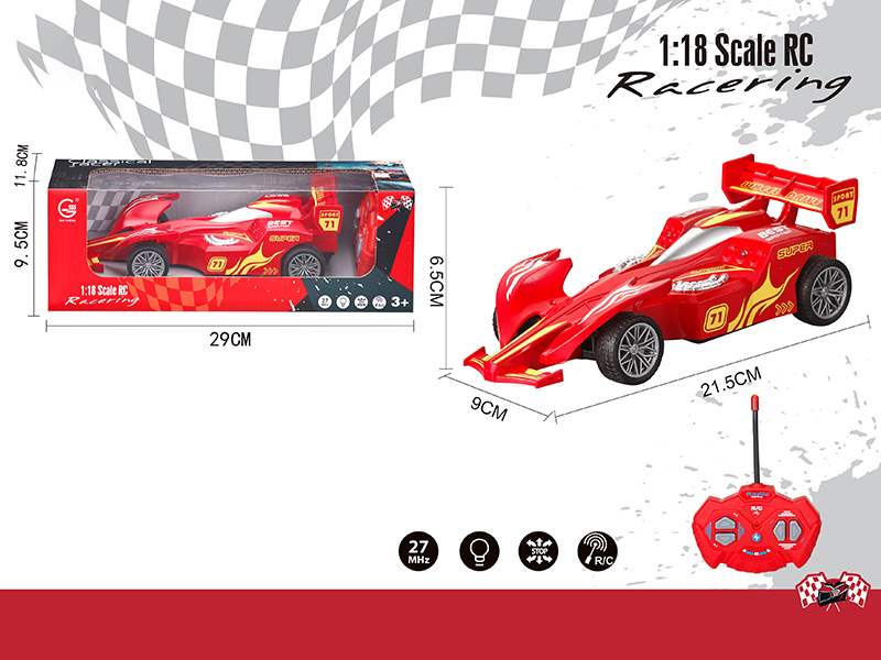 1:18 4CH R/C Racing Car With Lights