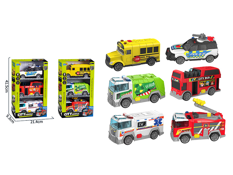 Friction City Car With Sound And Light