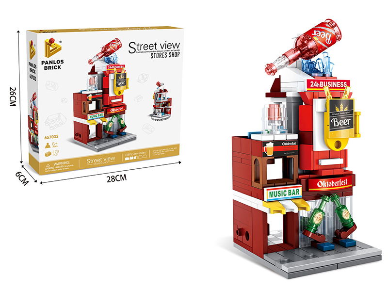 Street View Series Small Particle Building Blocks - Stores Shop 273pcs