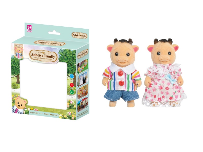 2pcs cattle doll toy