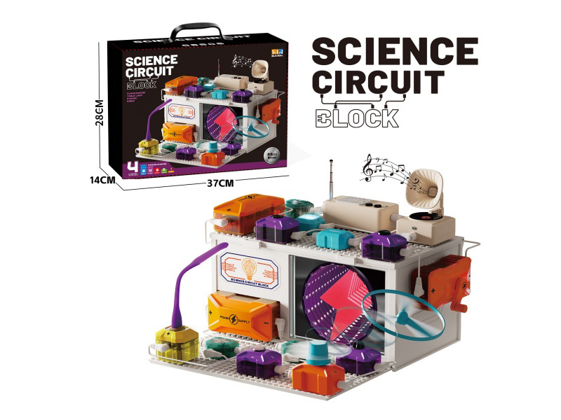Circuit Building Blocks: Radio + Speaker + Indicator Light + Bamboo Dragonfly Small Fan + Small Desk Lamp