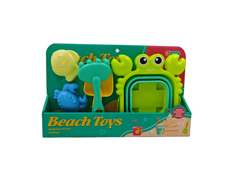 A Set Of 5-Piece Beach Buckets