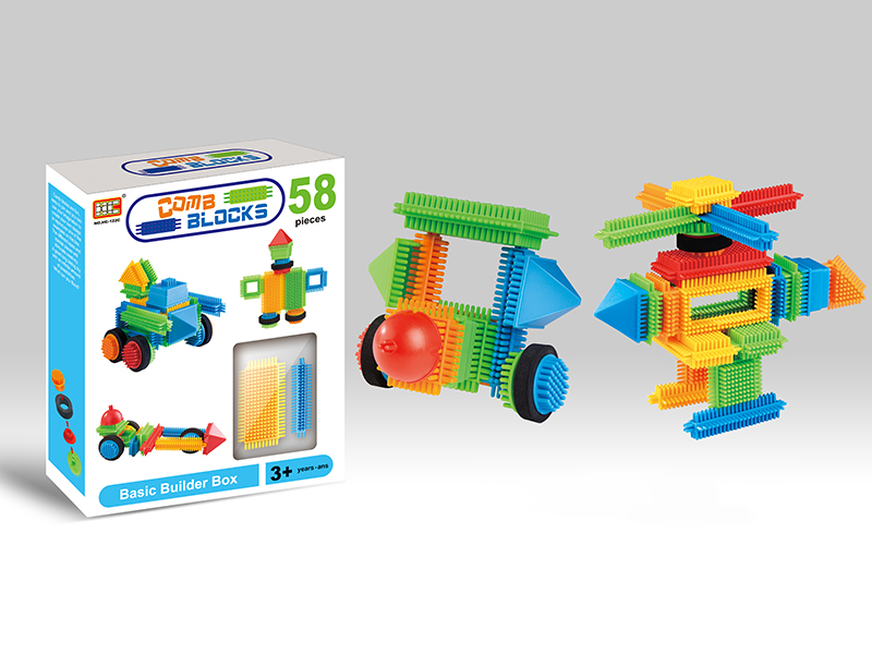 58 Pcs Of Toothed Building Blocks