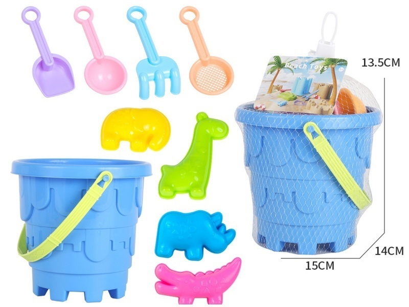 Castle Beach Bucket Fear Grassland Animal 9-Piece Set