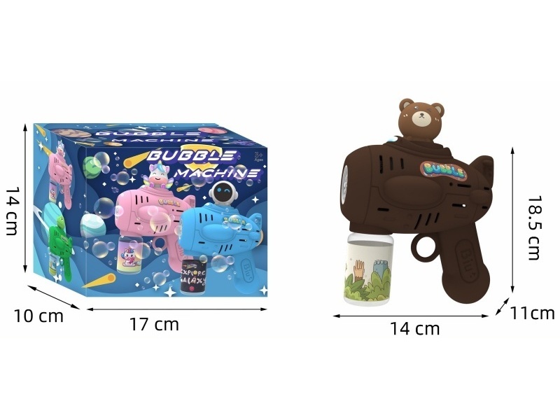 Bear Multi-Hole Light Automatic Bubble Gun