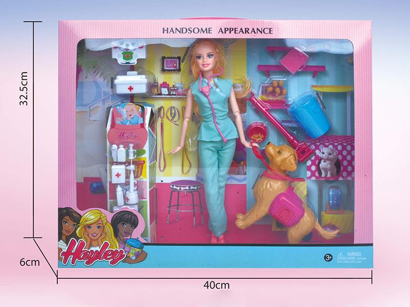 Hayley Fashion Doll Pet Doctor Set