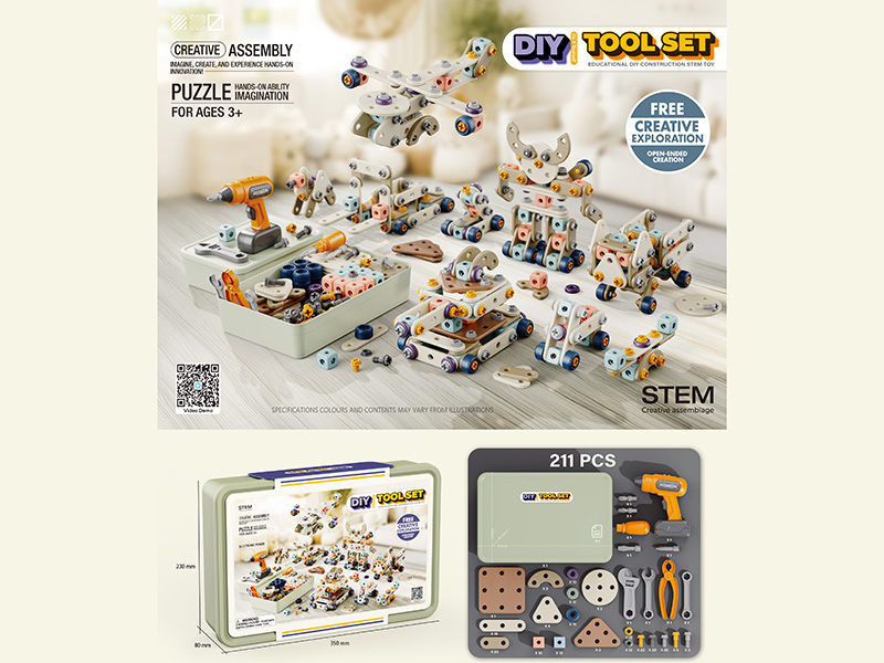 DIY Creative Assembly Tool Set - 211PCS