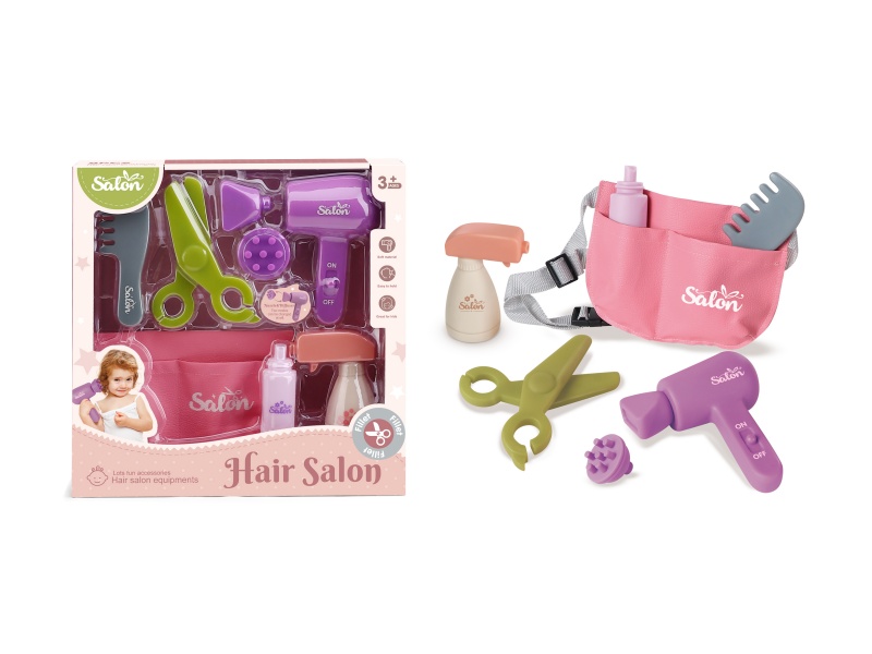 Soft Rubber Role-Playing Girl Hair And Grooming Set