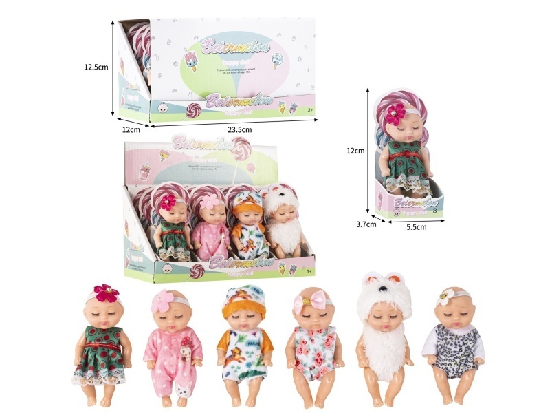 4-Inch Solid Sleeping Dolls (12-Piece Set)