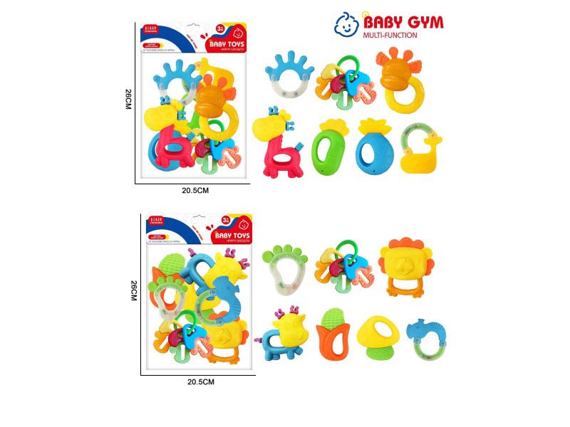 A 10-Piece Set Of Baby Rattle Gum